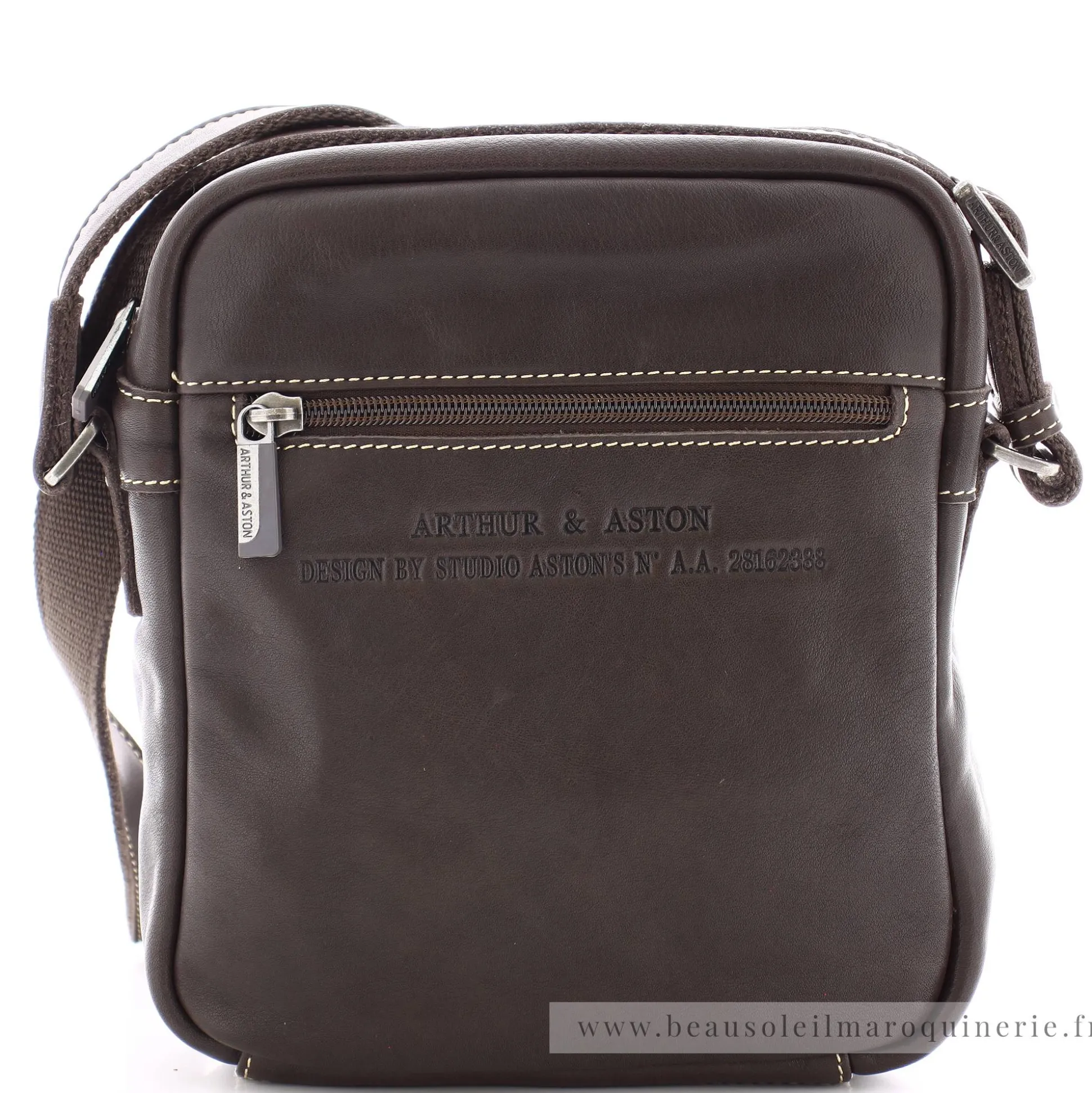 Arthur Aston Sac porte travers en cuir Johany*Homme Sacoches Homme