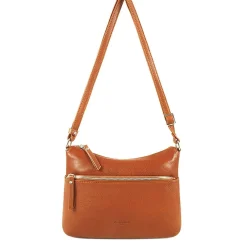 Fuchsia Sac porte travers en cuir zippe Saxo*Femme Sacs Bandoulière