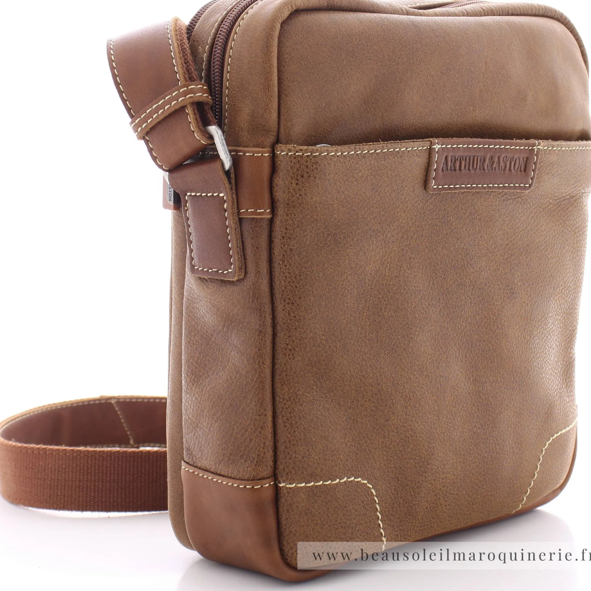 Arthur Aston Sac porte travers Marco en cuir*Homme Petites Sacoches Homme
