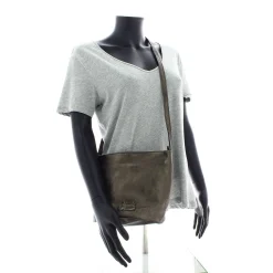 Biba Sac seau Chester Smog cuir metallise*Femme Sacs Bandoulière