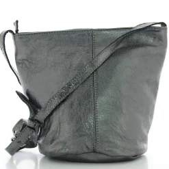 Biba Sac seau Chester Smog cuir metallise*Femme Sacs Bandoulière