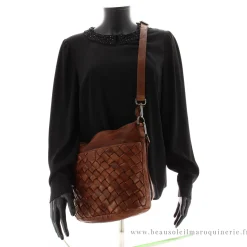 Biba Sac seau tresse Lewisburg a bandouliere*Femme Sacs Bandoulière