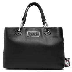 Emporio Armani Sac shopping double porte logo plaque*Femme Sacs À Main