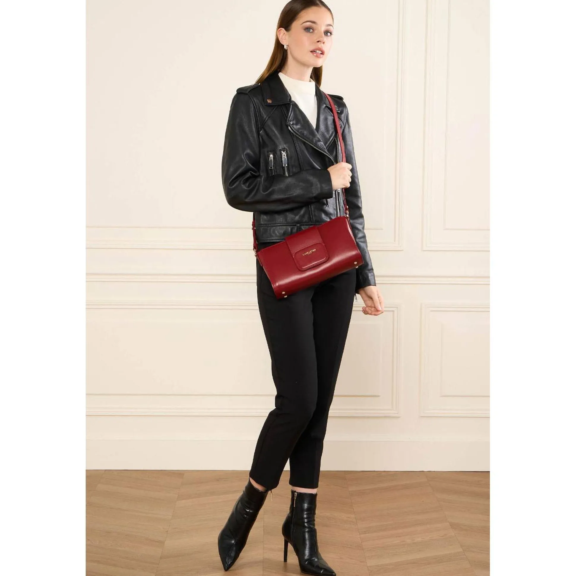 Lancaster Sac trotteur a rabat aimante Paris PAD*Femme Sacs Porté Épaule