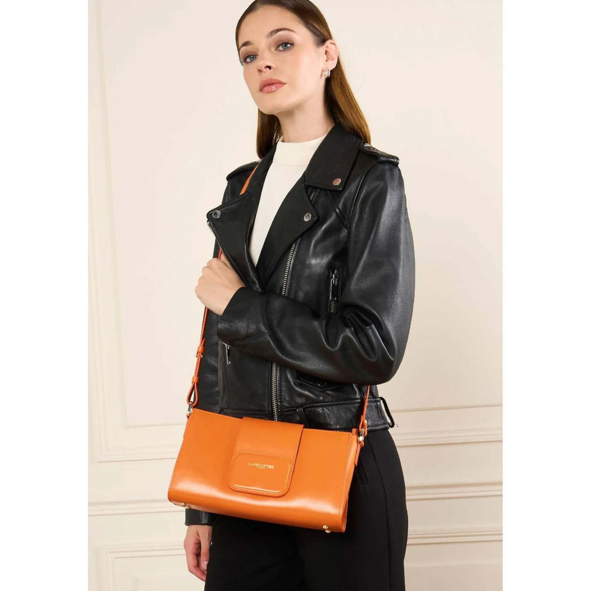 Lancaster Sac trotteur a rabat aimante Paris PAD*Femme Sacs Porté Épaule
