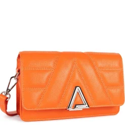 Lancaster Sac trotteur a rabat en cuir graine L'Alpha*Femme Sacs Bandoulière