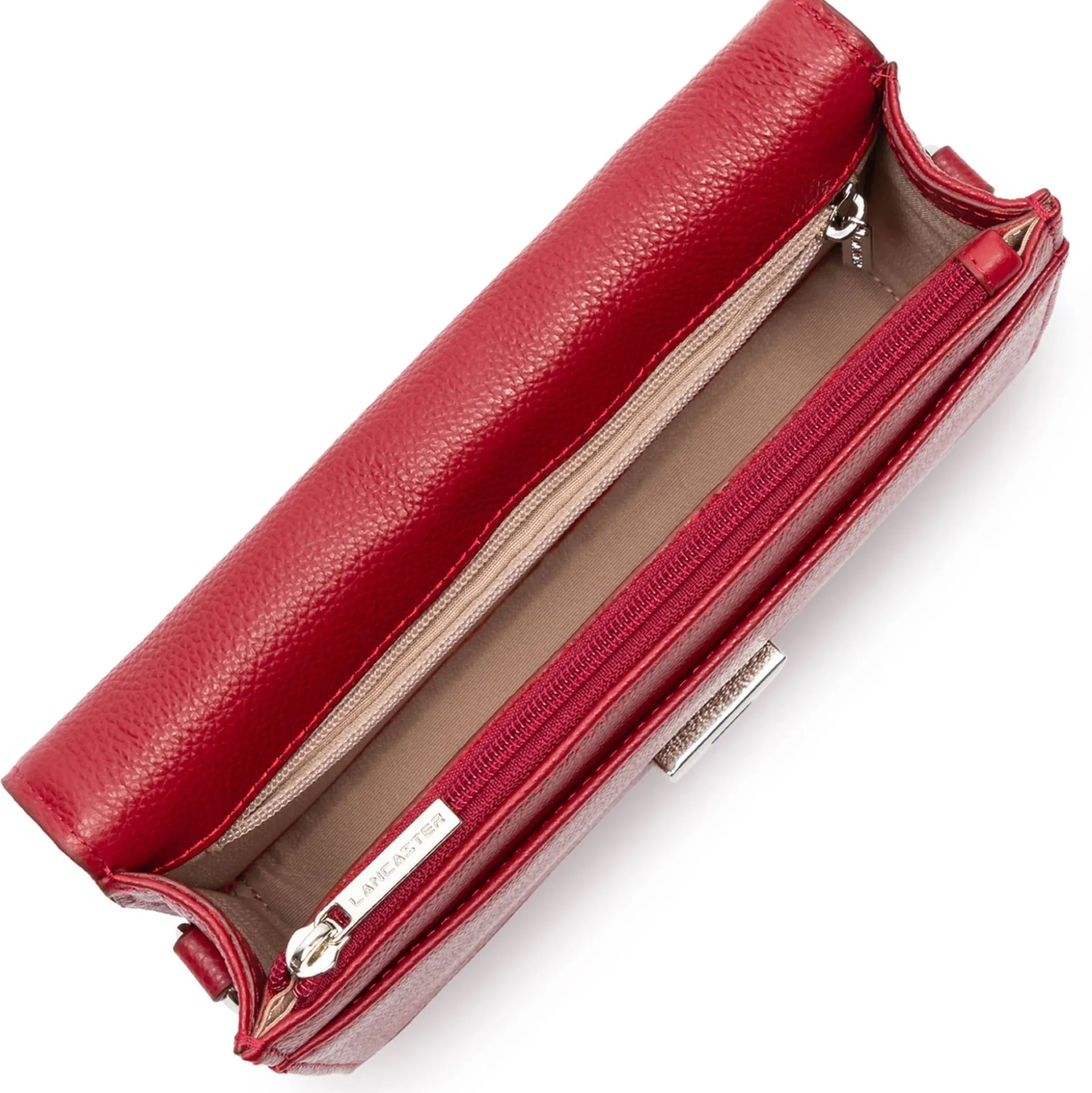 Lancaster Sac trotteur a rabat en cuir graine L'Alpha*Femme Sacs Bandoulière