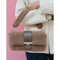 Lancaster Sac trotteur a rabat Moumoute*Femme Sacs Porté Épaule