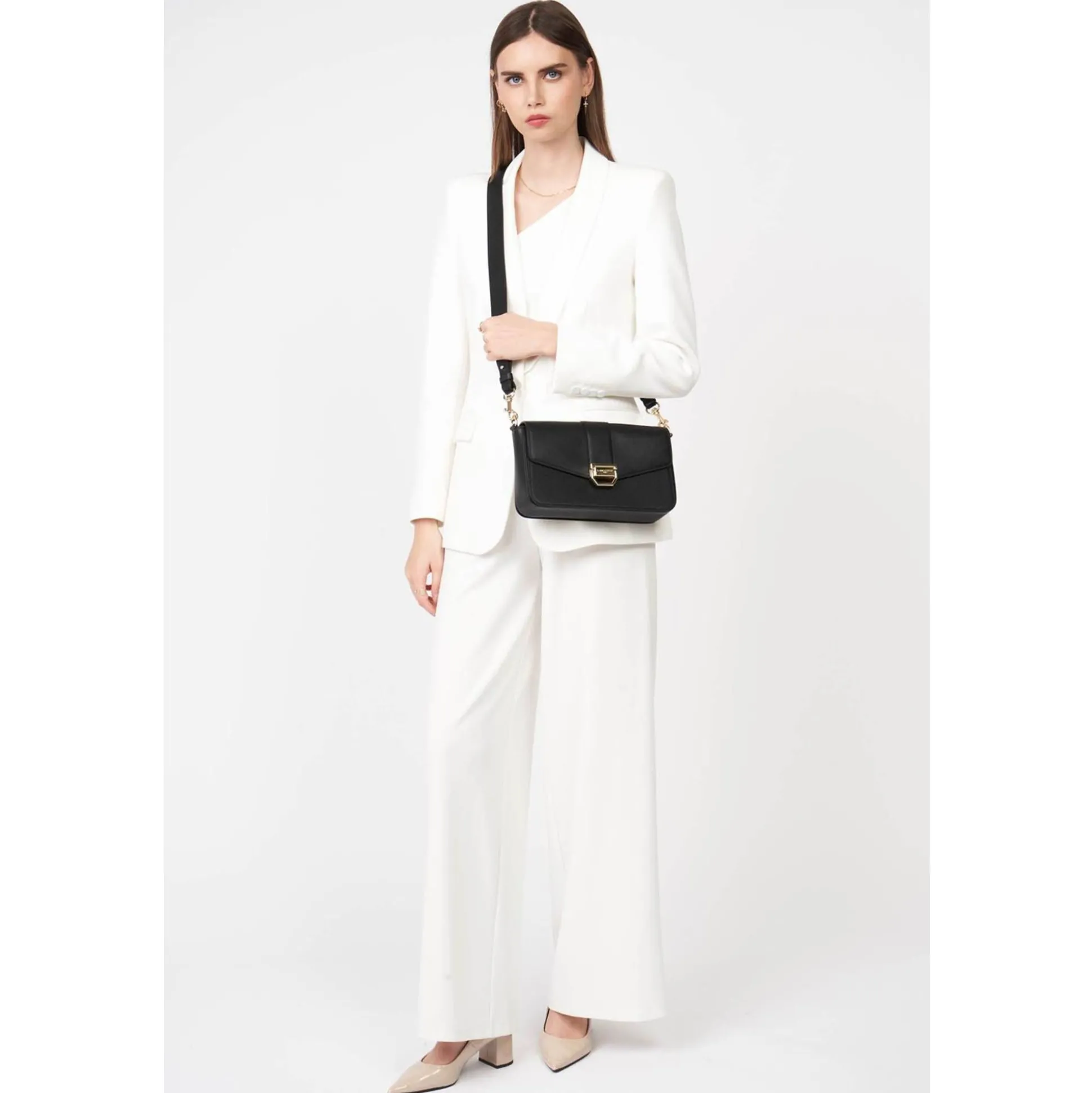 Lancaster Sac trotteur M Valor rabat avec fermoir*Femme Sacs Bandoulière|Sacs Porté Épaule