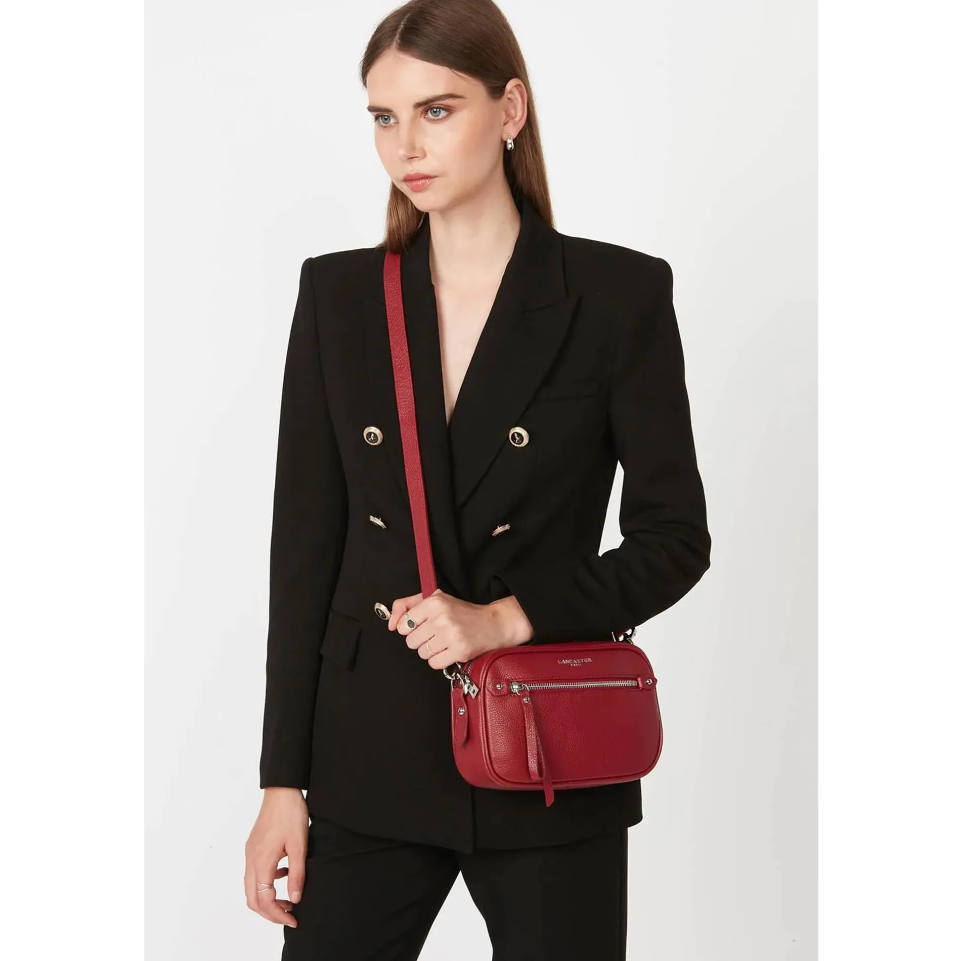 Lancaster Sac trotteur zippe Firenze en cuir*Femme Sacs Bandoulière