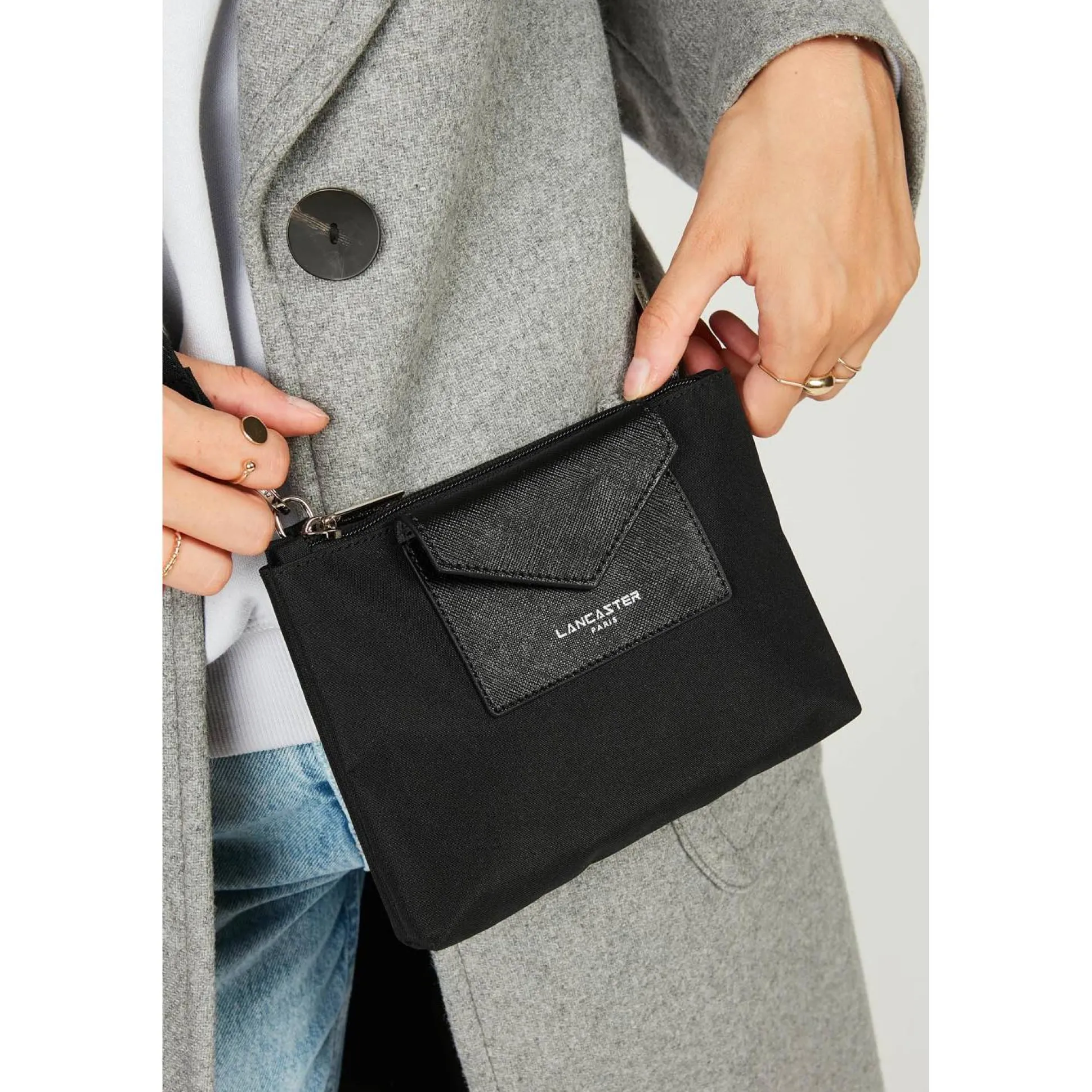 Lancaster Sac trotteur zippe Smart KBA*Femme Sacs Bandoulière