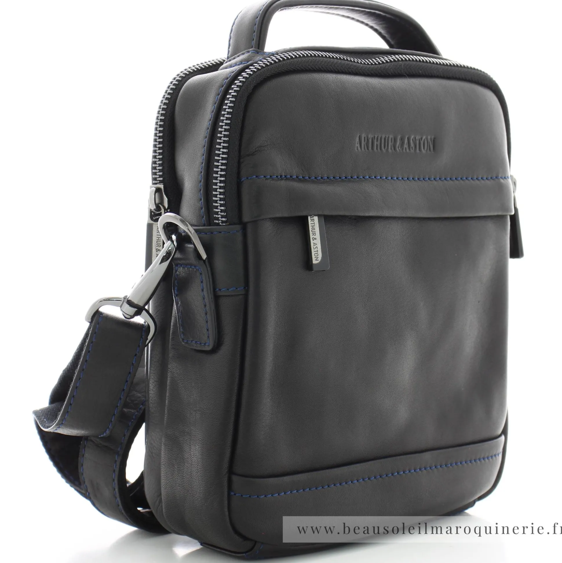 Arthur Aston Sacoche en cuir 2 compartiments Jasper*Homme Sacoches Homme