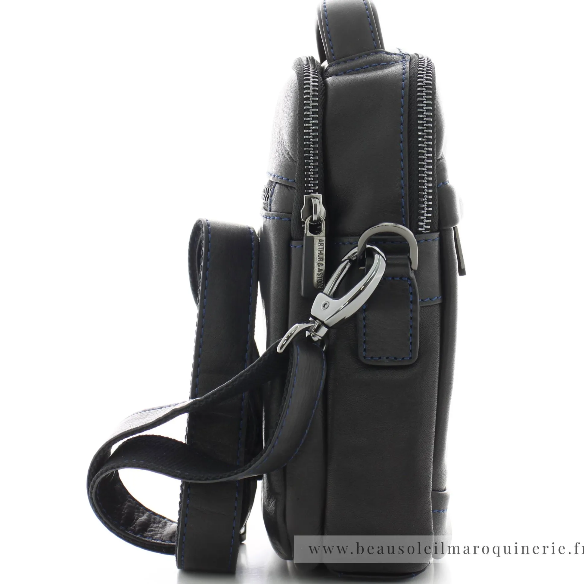 Arthur Aston Sacoche en cuir 2 compartiments Jasper*Homme Sacoches Homme