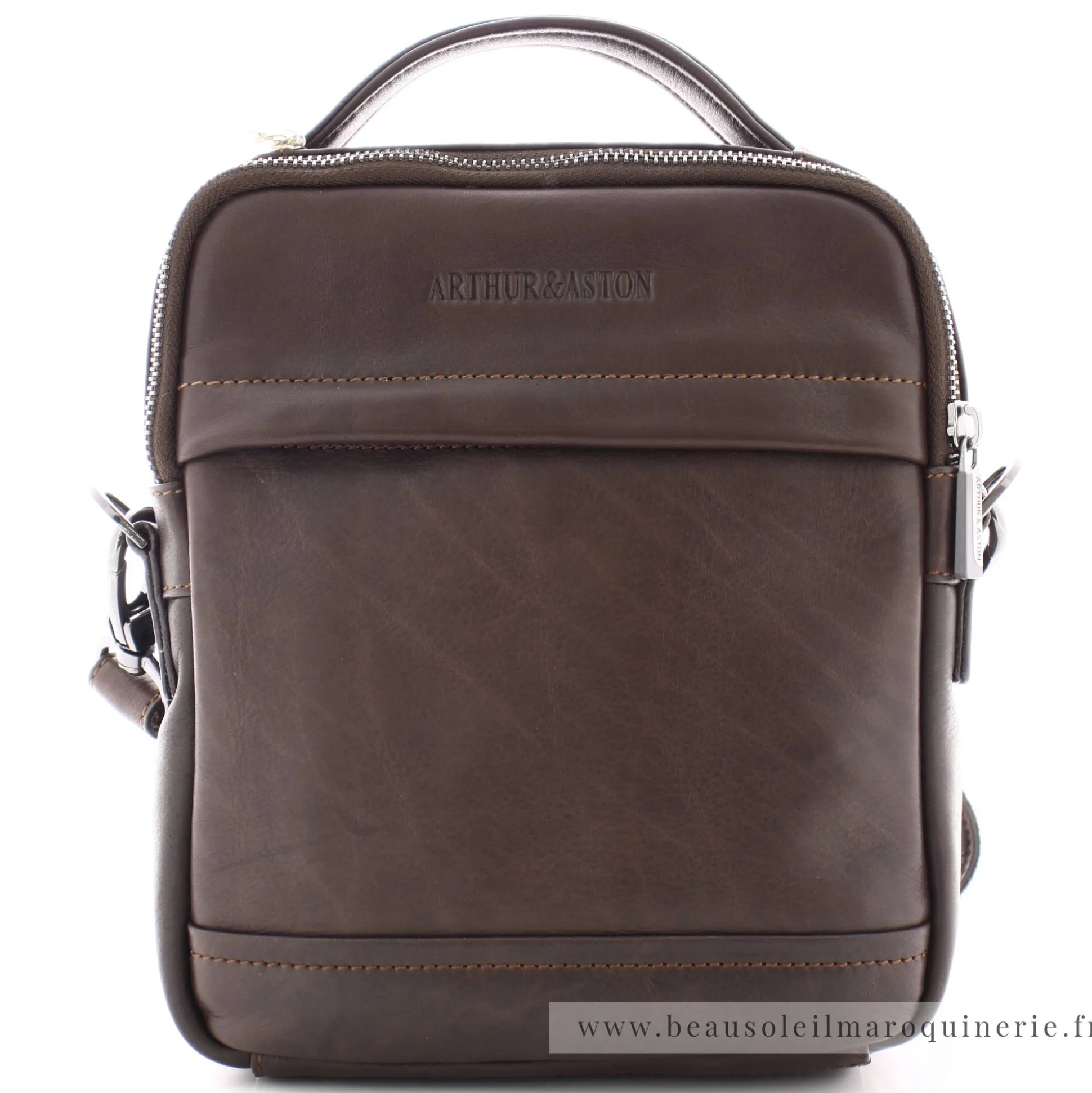 Arthur Aston Sacoche en cuir 2 compartiments Jasper*Homme Sacoches Homme