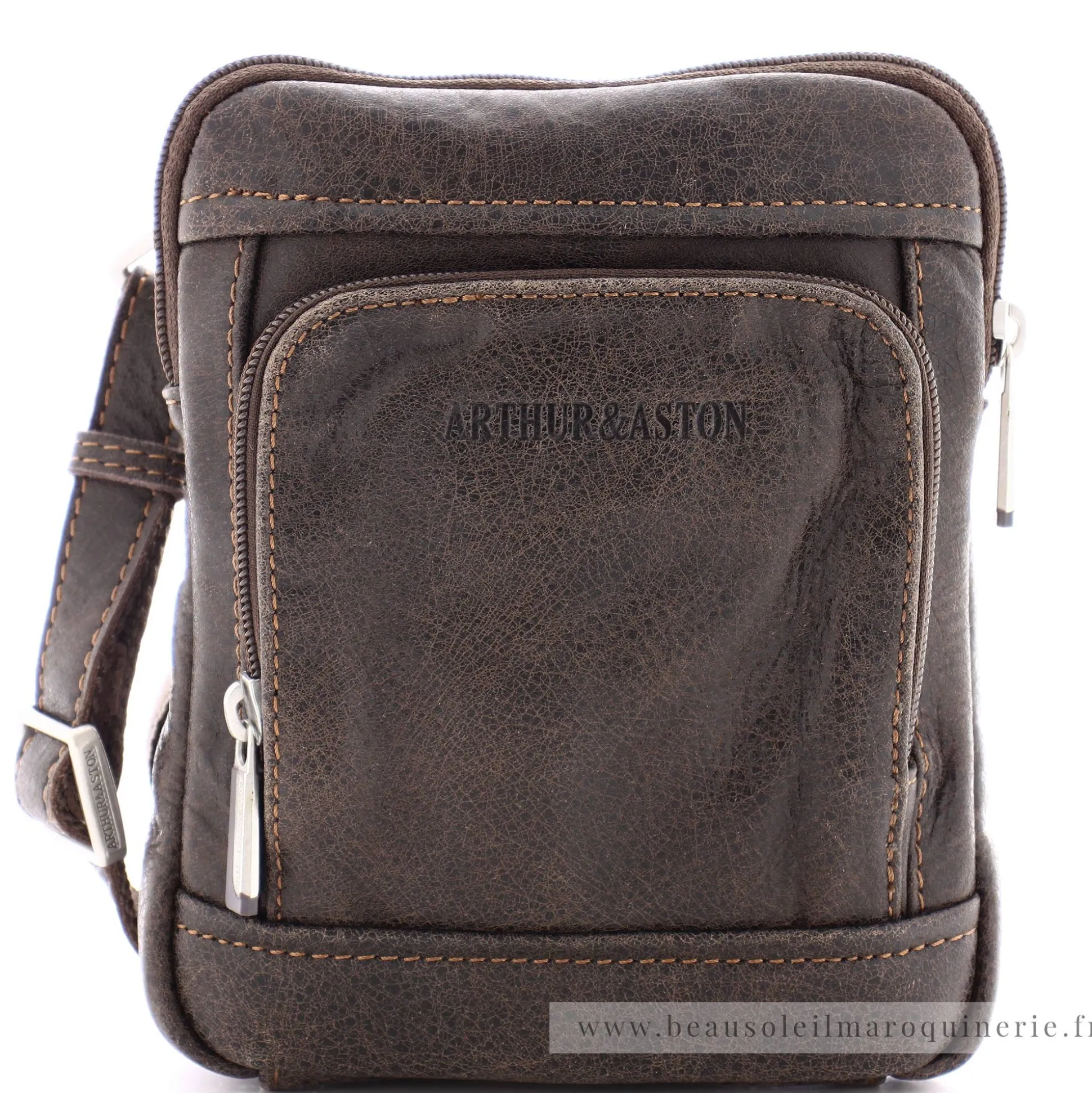 Arthur Aston Sacoche pochette homme en cuir Destroy*Homme Petites Sacoches Homme