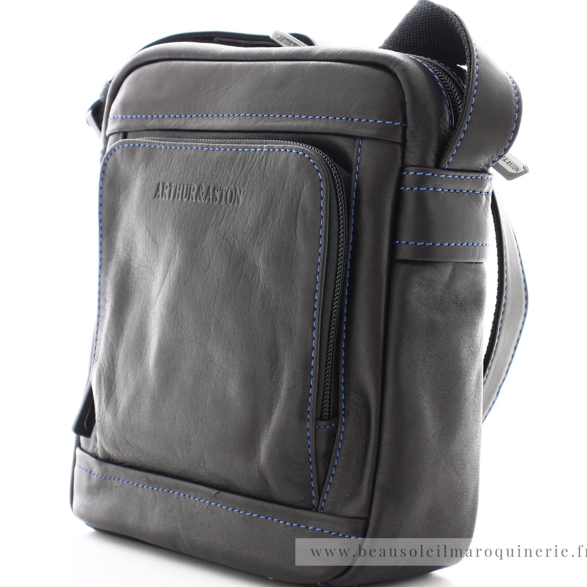 Arthur Aston Sacoche taille moyenne cuir plonge Pablo*Homme Petites Sacoches Homme|Sacs Besace