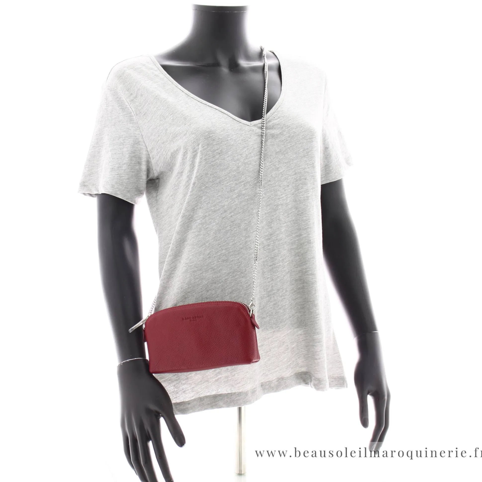 Lancaster Trousse femme en cuir Foulonne PM avec bandouliere*Femme Porte-Monnaie Femme